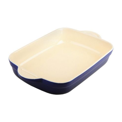 Image of Denby Medium Ceramic Oblong Dish, Imperial Blue