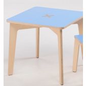Foppapedretti Bambino Legno Tiscrivo Table in Natural / Light Blue