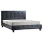 Home Zone Diamante Bed - Double - Black