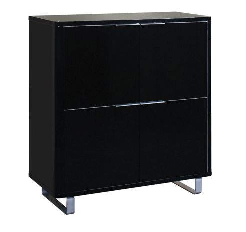Image of Home Zone Remedy Occasional Four Door Storage Unit - Black