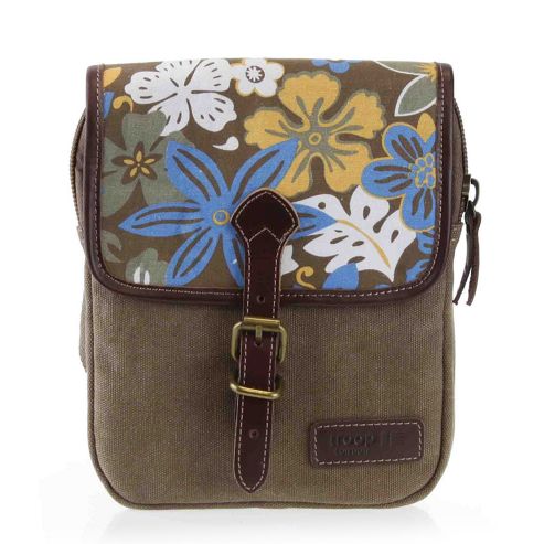 Image of Trp0362 Troop London Classic Canvas Across Body Bag Brown/print