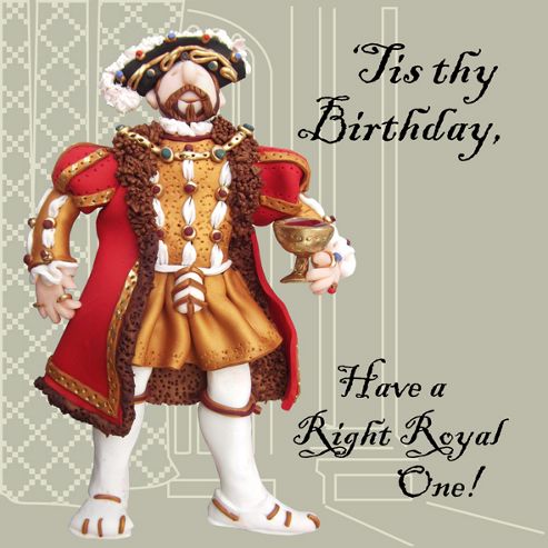 Image of Holy Mackerel Henry Viii Right Royal Birthday Greetings Card