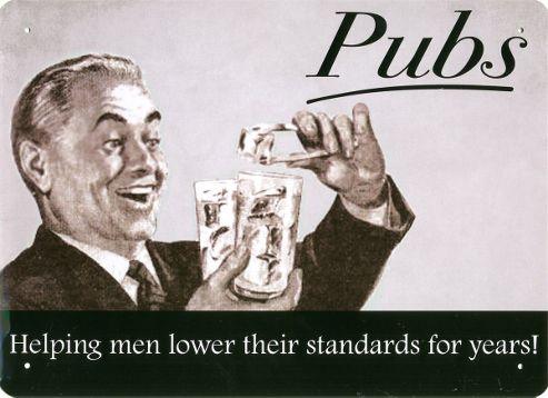 Image of Pubs - Lowering Standards! Tin Sign