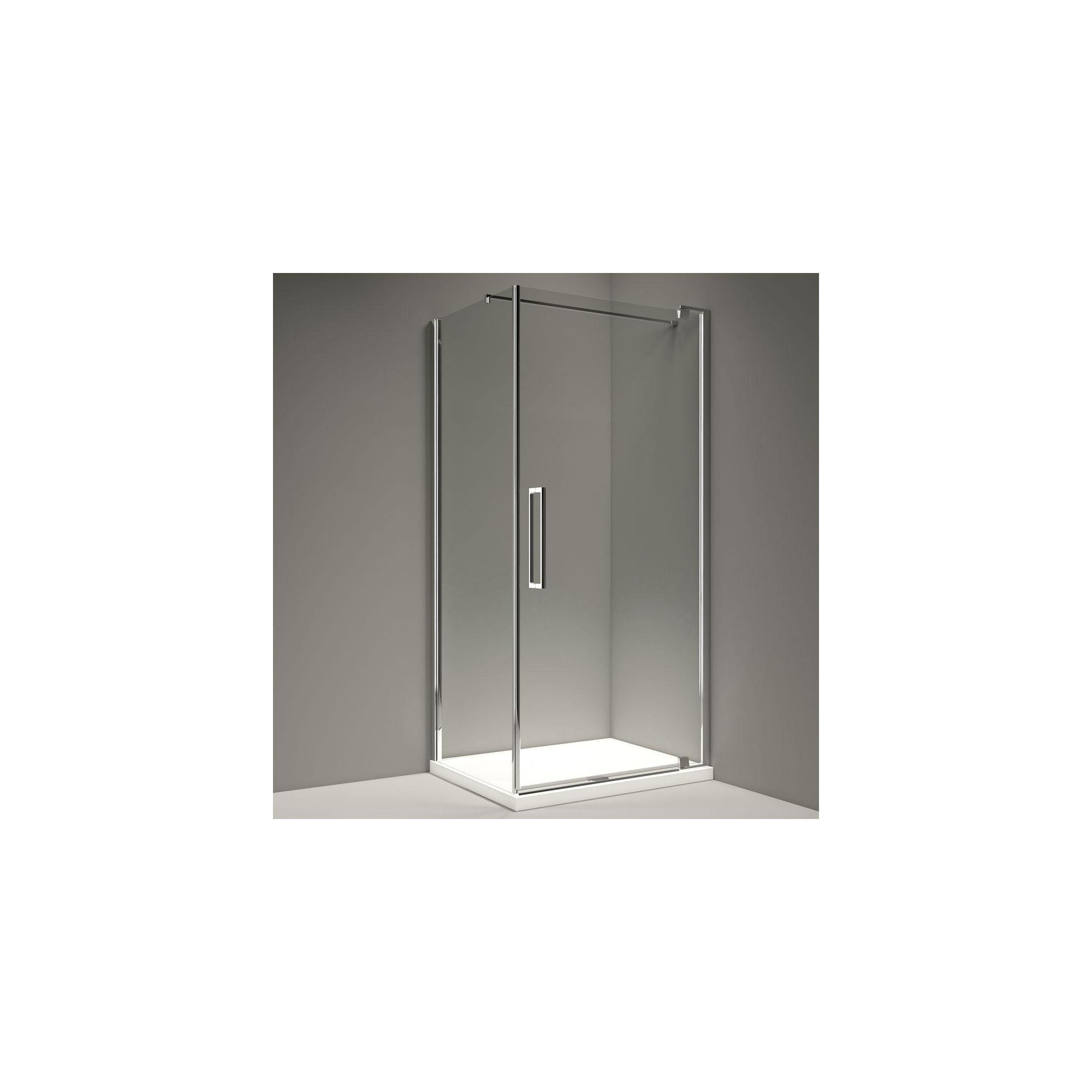 Merlyn Series 10 Pivot Shower Door, 1000mm Wide, 10mm Clear Glass at Tescos Direct