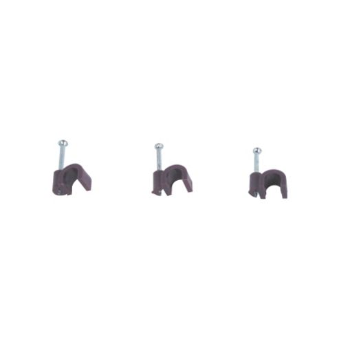 Image of Flat 8mm Plastic Black Waterproof Cable Lead Clip