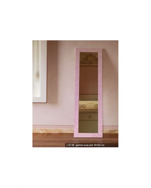Image of Morris Mirrors Ltd Sparkle Framed Bevelled Mirror - Black - 173cm H X 8.5cm W X 61cm D