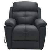 Leather Power Lift Recliner Chair Black