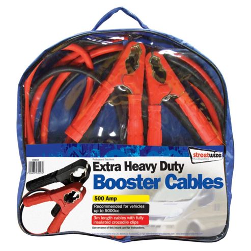 Image of 3m X Hd 500 Amp Booster Cable Suitable For Up To 5000cc