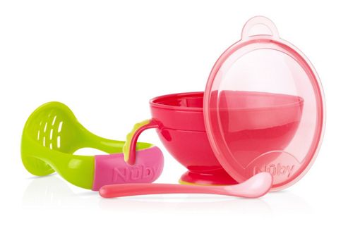 Image of Nuby Garden Fresh Mash N' Feed *pink*