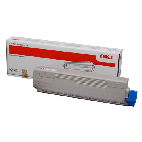 Image of Oki Black Toner Cartridge For C822 A3 Colour Printers (yield 7,000 Pages)