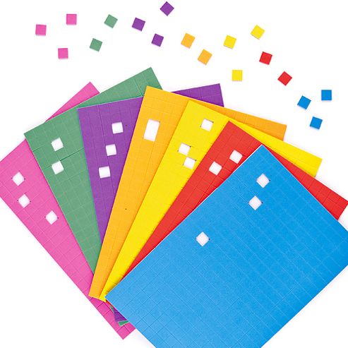 Image of Self-adhesive Foam Mosaic Squares (pack Of 1950)