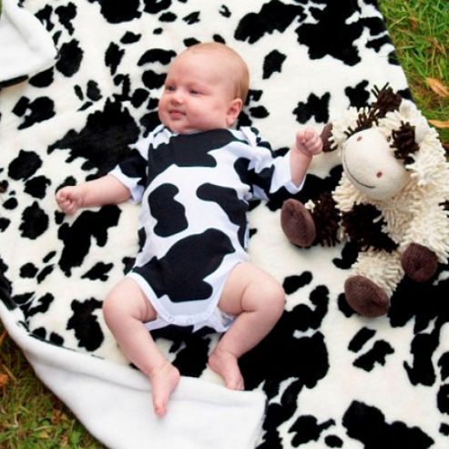 Image of Buggy Snuggle Fur Cot Blanket (cow Fur)