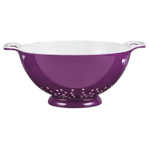 Image of Kitchencraft Colourworks 24cm Melamine Colander, Purple