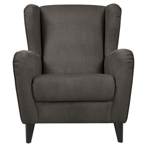 Image of Sophia Wingback Herringbone Occasional Chair, Duck Egg