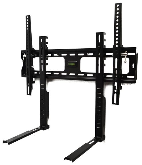 Image of Universal Black Tilting Wall Bracket With Shelf