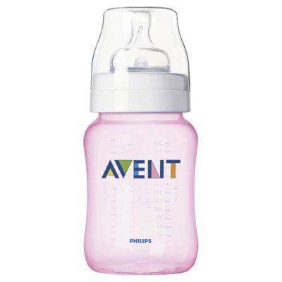 image 1 of Philips Avent Classic Bottle Pink 2X 260Ml