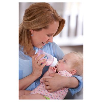 image 1 of Philips Avent Classic Bottle Pink 2X 260Ml