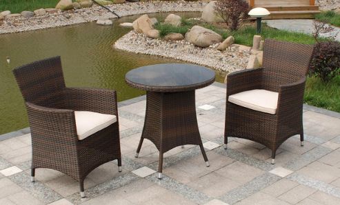 Image of Cannes Bistro Set - Mocha Brown