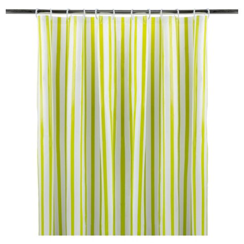 Image of Tesco Basic Shower Curtain, Lime