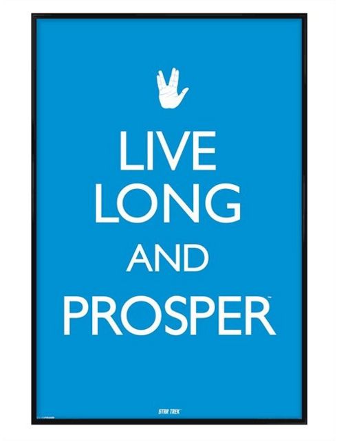 Image of Star Trek Gloss Black Framed Live Long & Prosper Poster