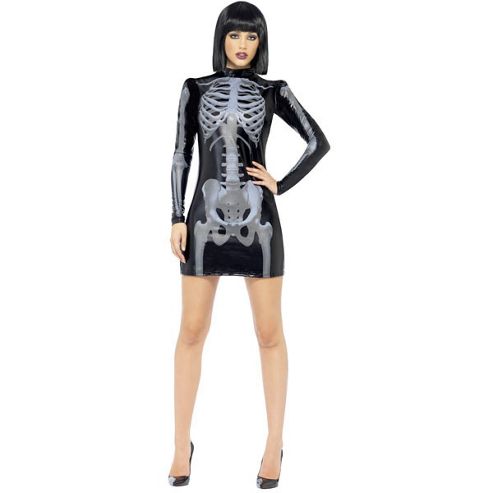 Image of Miss Whiplash Skeleton - Adult Costume Size: 8-10