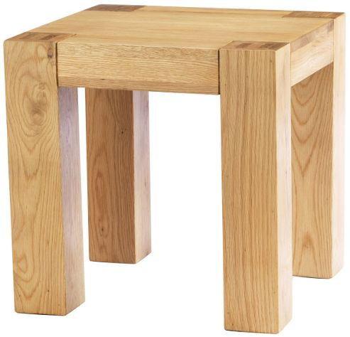 Image of Chunky Oak Lamp Table