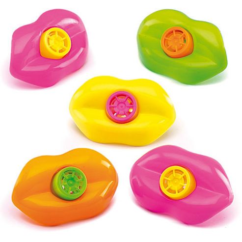 Image of Funky Lip Shaped Whistles For Kids That Make A Funny Sound - Pack Of 10