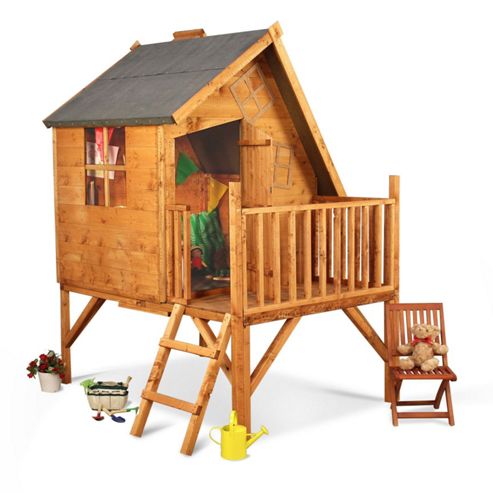 Image of Mad Dash Crooked Cottage Tower Wooden Playhouse, 6ft X 5ft