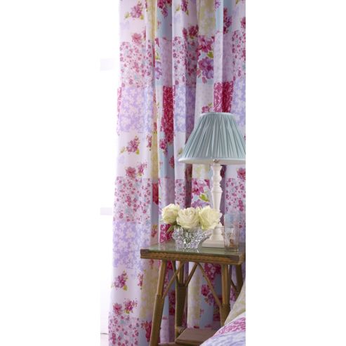 Image of Catherine Lansfield Home Designer Collection Gypsy Patchwork Curtains 168cm Wide X 183cm Drop (66x72 Inches)