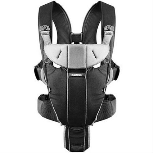 Image of Babybjorn Baby Carrier Miracle Soft Cotton Mix (black/silver)