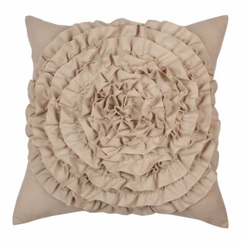 Image of Scatter Box Bloom Ruffle Cushion - Natural