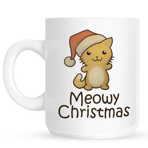 Image of Meowy Christmas 10oz Ceramic Mug