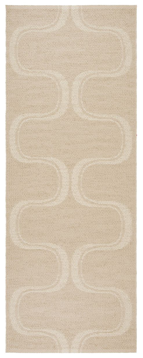 Image of Swedy Waves Beige Rug - Runner 60 Cm X 150 Cm (2 Ft X 4 Ft 11 In)