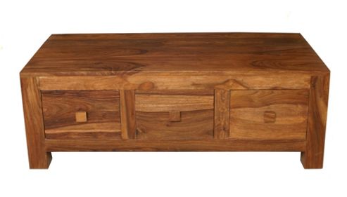 Image of Elements Cubex Living Three Drawer Coffee Table In Warm Lacquer