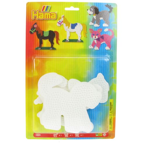 Image of Hama Pegboards - Cat - Dog - Horse