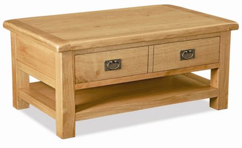 Image of Alterton Furniture Pemberley Large Coffee Table With Drawer And Shelf