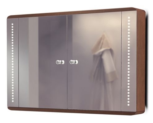 Image of Audio Oak Cabinet With Underlighting, Bluetooth, Demist, Sensor & Shaver K83waud