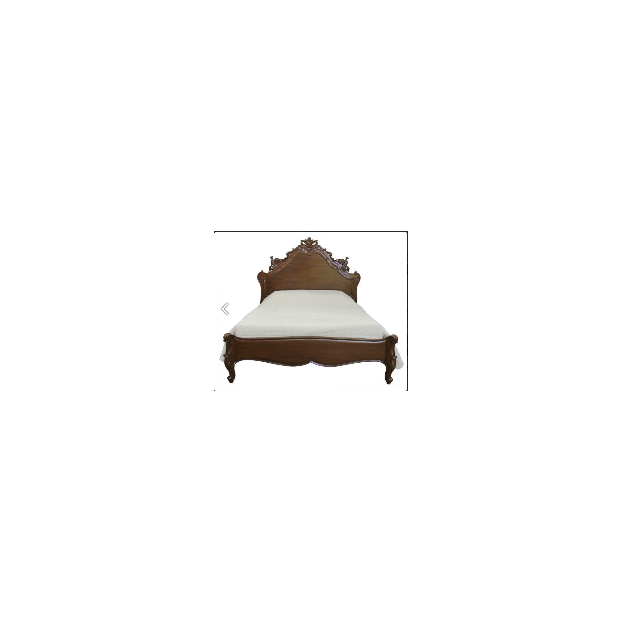 Lock stock and barrel Mahogany Versailles Carved Bird Bed in Mahogany - Double - Wax at Tesco Direct