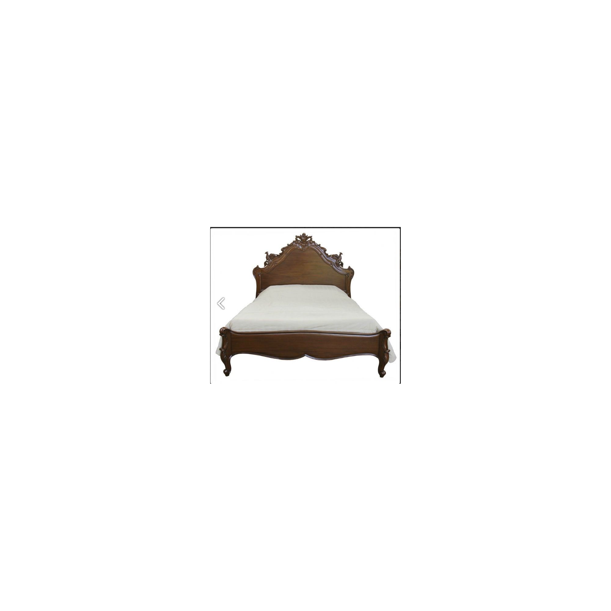 Lock stock and barrel Mahogany Versailles Carved Bird Bed in Mahogany - Double - Wax at Tescos Direct