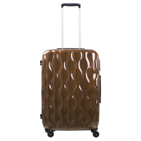 Image of Tesco 4-wheel Gloss Suitcase, Gold Small