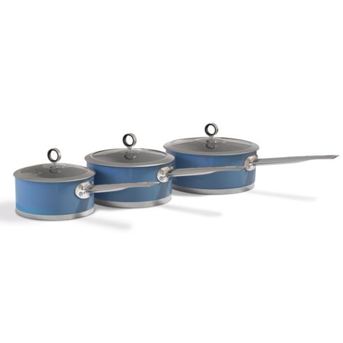 Image of Morphy Richards Accents 3 Piece Pan Set, Cornish Blue