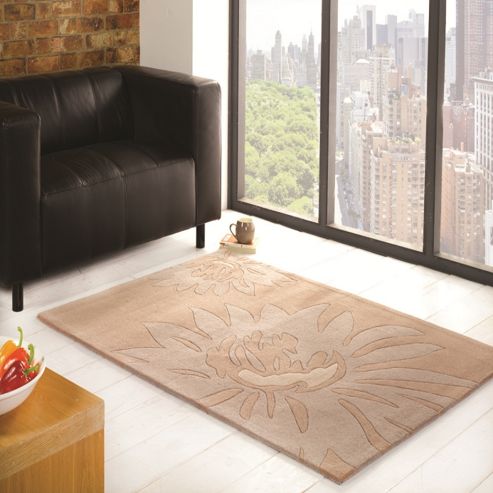 Image of The Peaks Hayfield Beige 80x150 Acrylic Rug