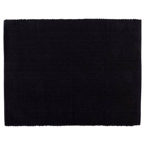 Image of Tesco Ribbed Placemat, Black
