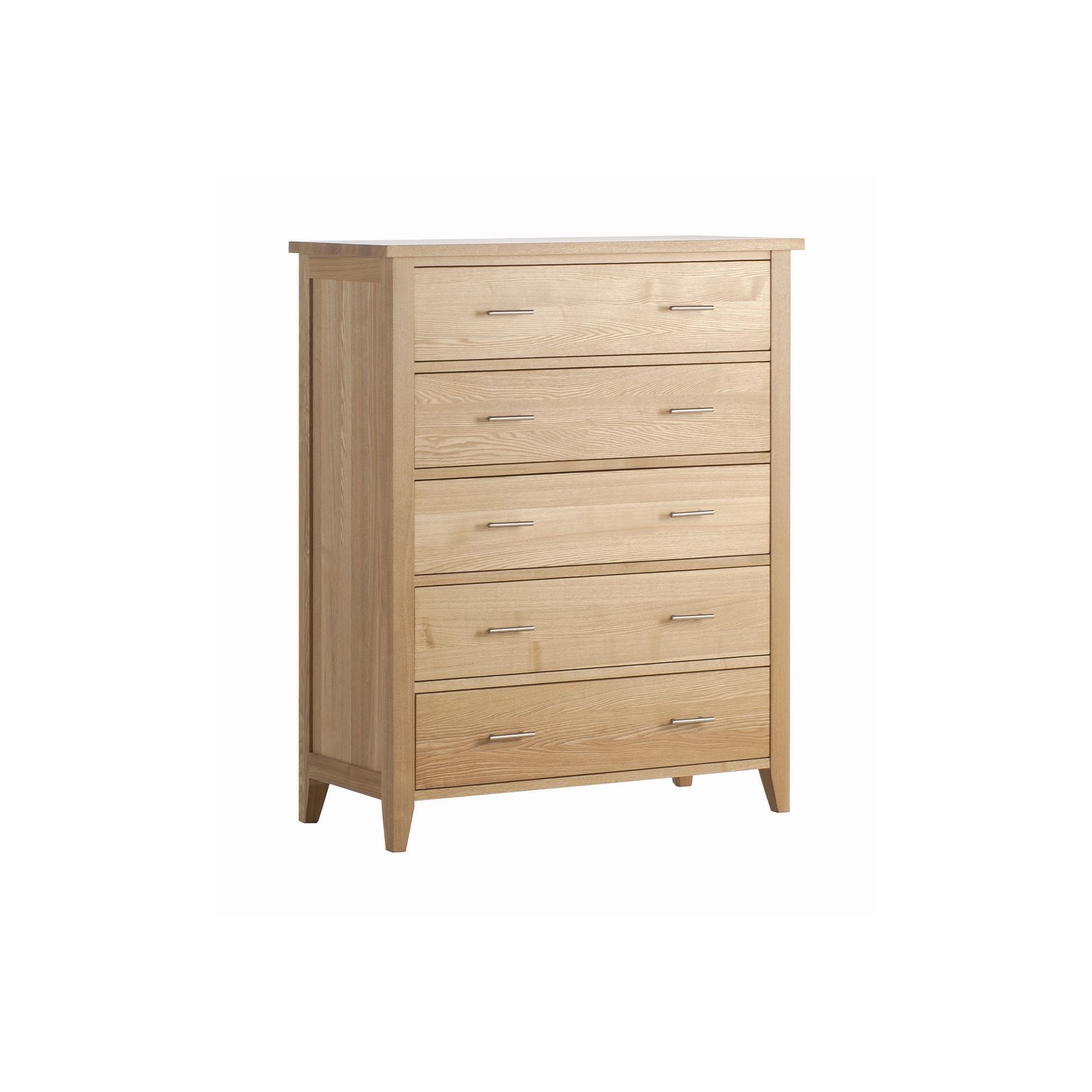 Kelburn Furniture Carlton Ash 5 Drawer Chest at Tesco Direct