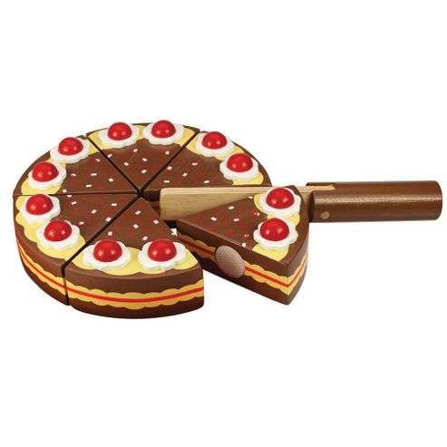 Image of Bigjigs Toys Bj375 Wooden Play Food Chocolate Party Cake