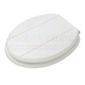 Croydex Wl521222 Maine Toilet Seat Wood White/Chrome