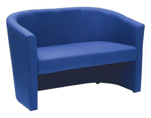 Image of Woodstockleabank Encounter 2 Seater Tub Sofa - Black Leather Look