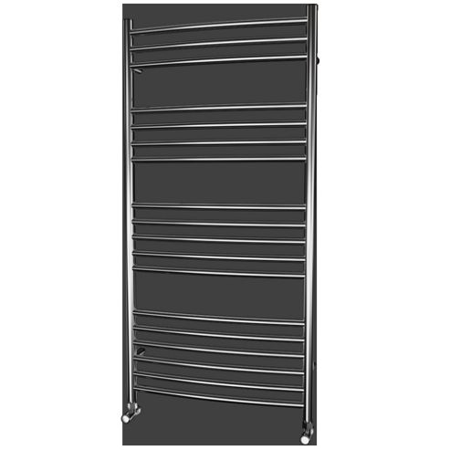 Image of Urbane Designs Curvo Curved Traditional Heated Towel Rail - 120 Cm H X 60 Cm W X 13 Cm D