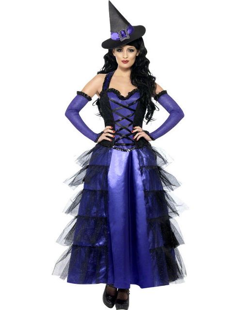 Image of Black & Purple Witch Costume Small
