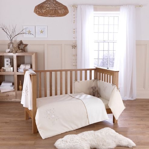 Image of Clair De Lune Stardust 3 Piece Bedding Set - Cream - Blue